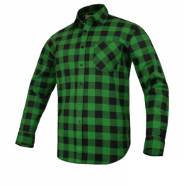 Koszula robocza flanelowa w kratę zielona STRONG GREEN 100% bawełna