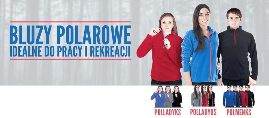 Bluza polarowa męska ciepły wygodny polar czarny POLMENKS B