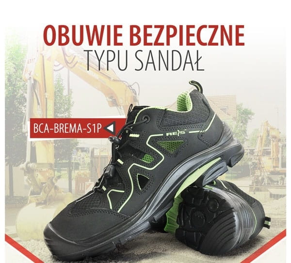 Buty robocze Letnie typu Sandał przewiewne Lekkie z Podnoskiem S1P