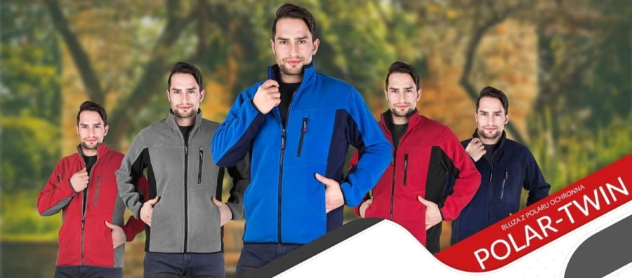 Polar męski ochronny rozpinany ciepły bluza polarowa POLAR-TWIN GB