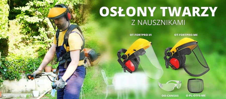 SIATKOWA OSŁONA TWARZY Z NAUSZNIKAMI (zakładana na głowę)
