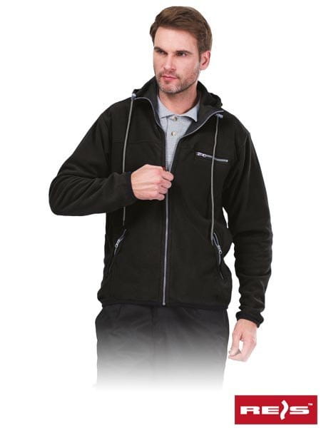 Polar męski ciepła bluza polarowa rozpinana z kapturem POLAR-HOOD B