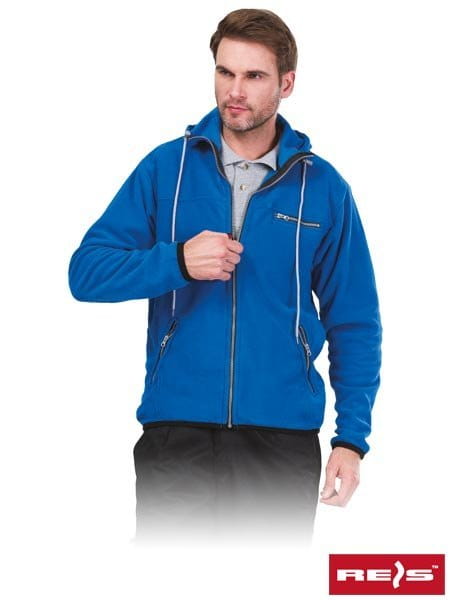 Polar męski ciepła bluza polarowa rozpinana z kapturem POLAR-HOOD N