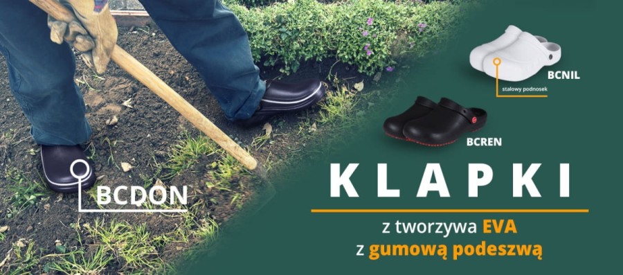 Klapki lekkie Z PODNOSKIEM METALOWYM z tworzywa EVA uni NIL białe