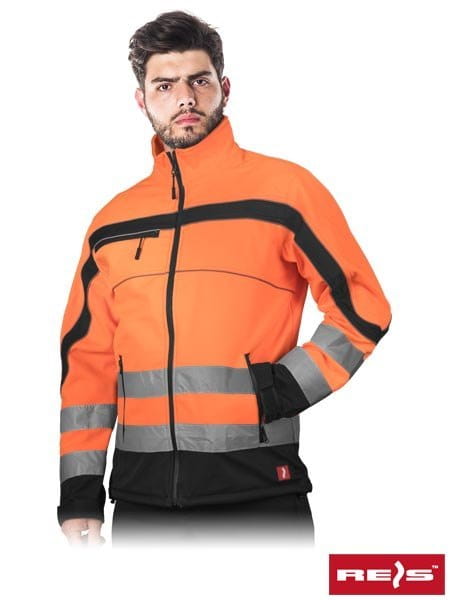 Kurtka męska ochronna SOFTSHELL odblask ostrzegawcza NEMO PB