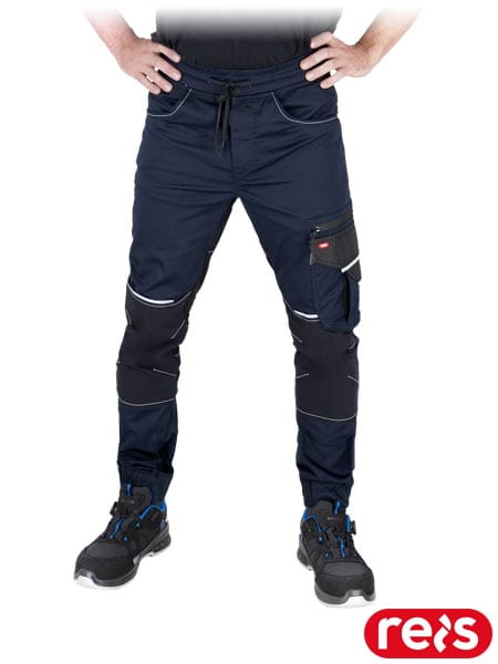 Spodnie robocze typu JOGGER z gumką w pasie z bawełny elastanu FLEXZONE