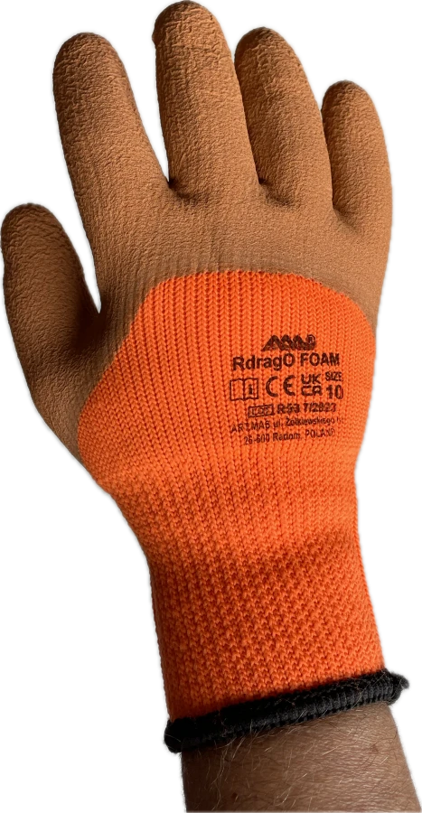 REKAWICE ROBOCZE OCIEPLANE Ochronne BHP Zimowe Grube O FOAM Winter