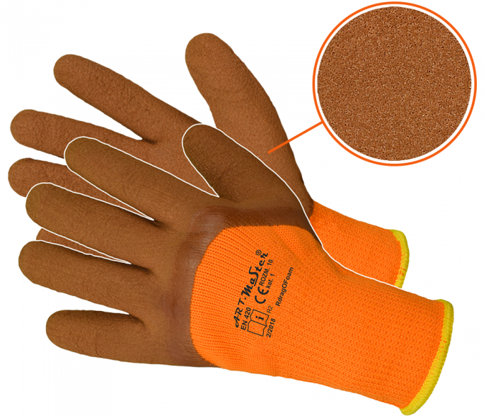 REKAWICE ROBOCZE OCIEPLANE Ochronne BHP Zimowe Grube O FOAM Winter
