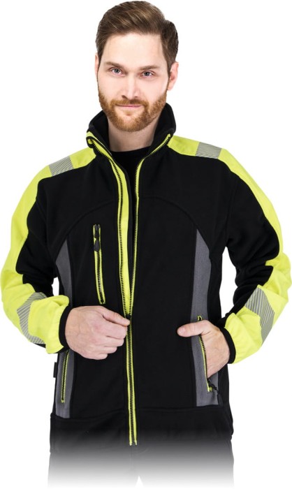 POLAR MESKI roboczy BLUZA polarowa odblaskowa SOFTSHELL LH-POLVIS