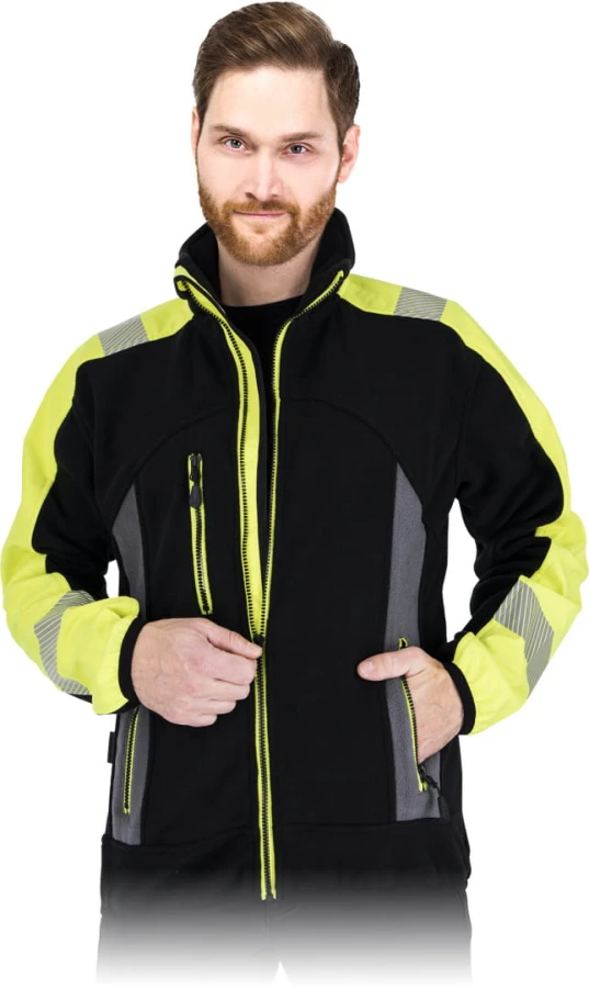 POLAR MESKI roboczy BLUZA polarowa odblaskowa SOFTSHELL LH-POLVIS