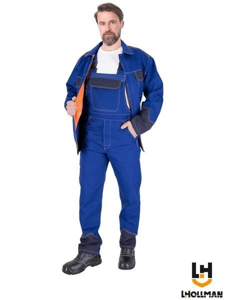 SPODNIE ROBOCZE ogrodniczki DLA SPAWACZY trudnopalne LH-SPECWELD-B