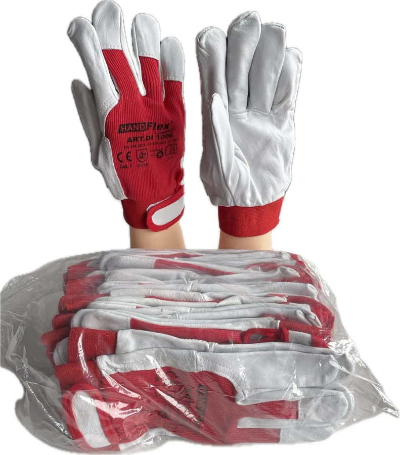 Rękawice Robocze MONTERSKIE Rękawiczki kozia skóra Hand Flex 1006