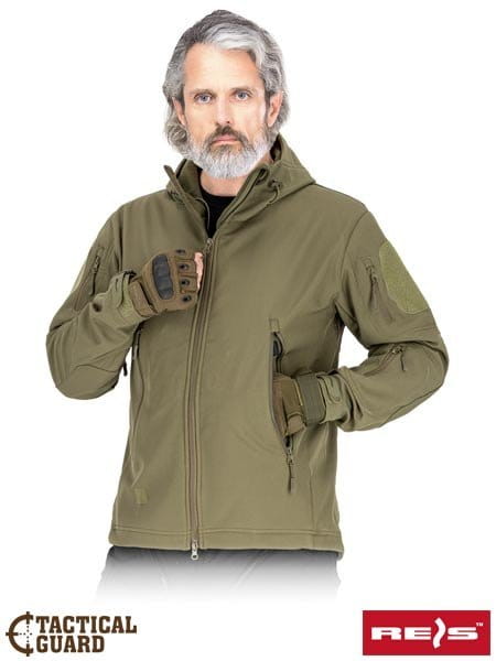 Kurtka ochronna SOFTSHELL TG-MOSS Z taktyczna chowany kaptur