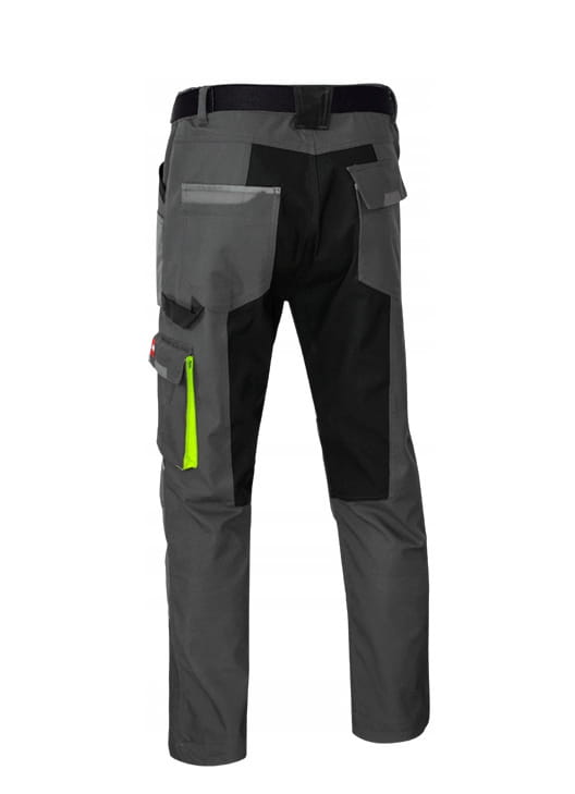 Mocne elastyczne spodnie robocze CLASSIC STRETCH SLIM odblaski bawełna