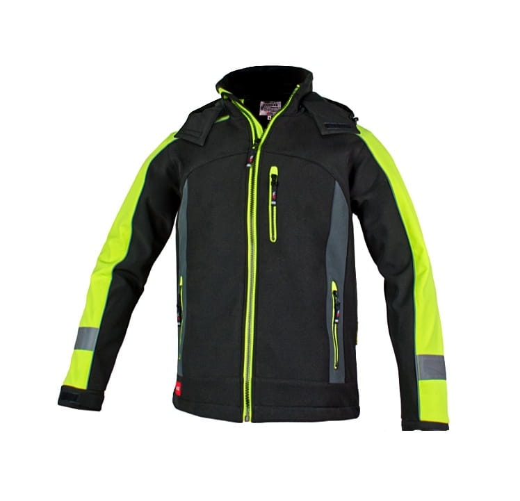 Kurtka ostrzegawcza robocza SOFTSHELL CLASSWORK odpinany kaptur odblask