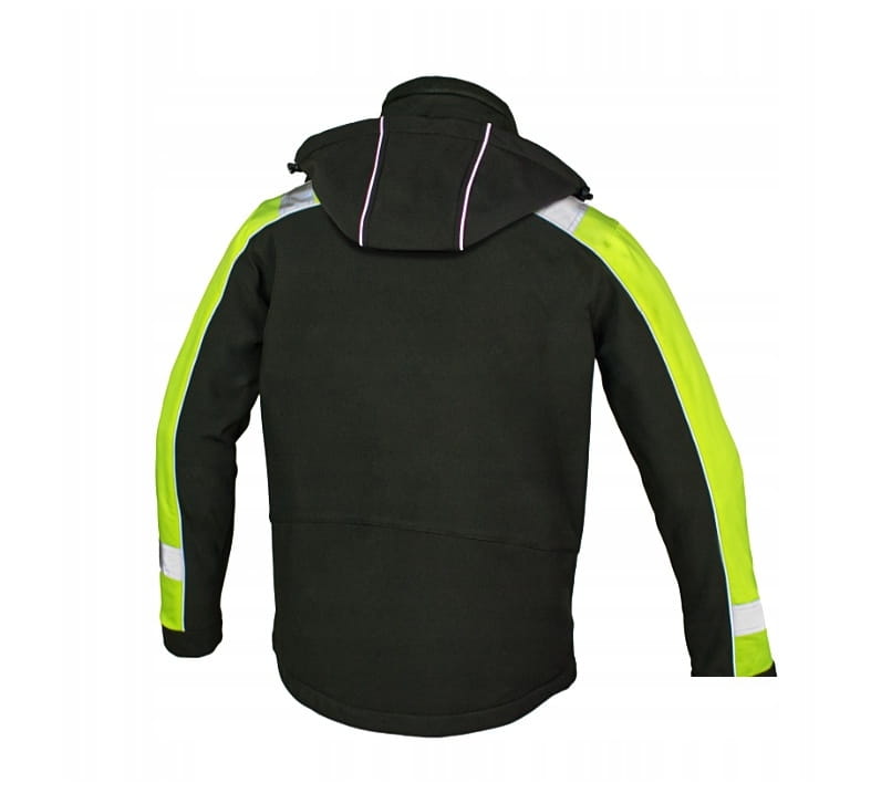 Kurtka ostrzegawcza robocza SOFTSHELL CLASSWORK odpinany kaptur odblask