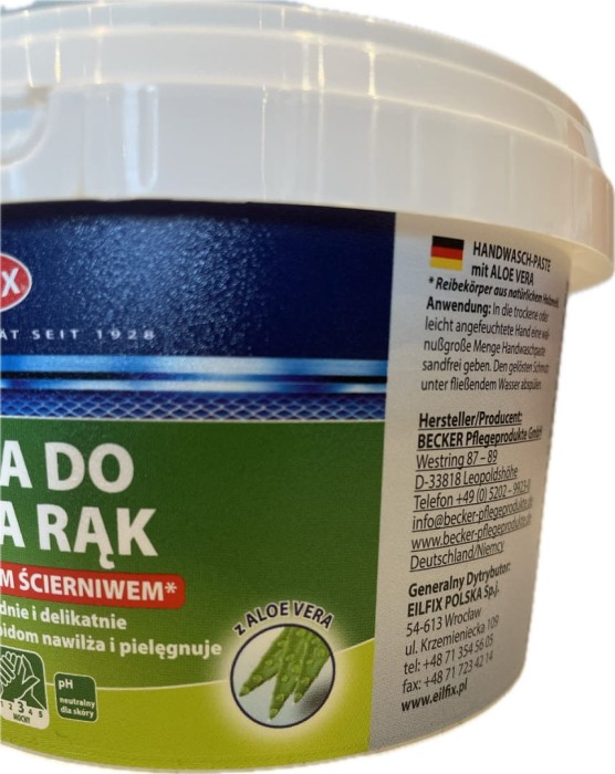 Pasta BHP EILFIX do mycia zabrudzonych rąk ALOE VERA 5l