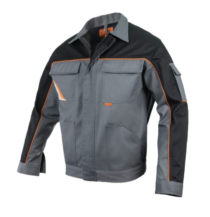 Mocna bluza robocza męska kurtka monterska PROFESSIONAL GREY ochronna