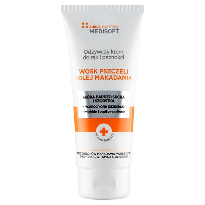 Odżywczy krem do rąk i paznokci wosk pszczeli olej makadamia 100 ml