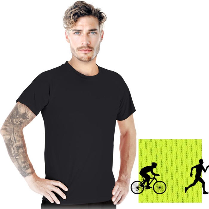 Koszulka męska sportowa SPORT&amp;WORK T-shirt z siateczki PORTO-SS B