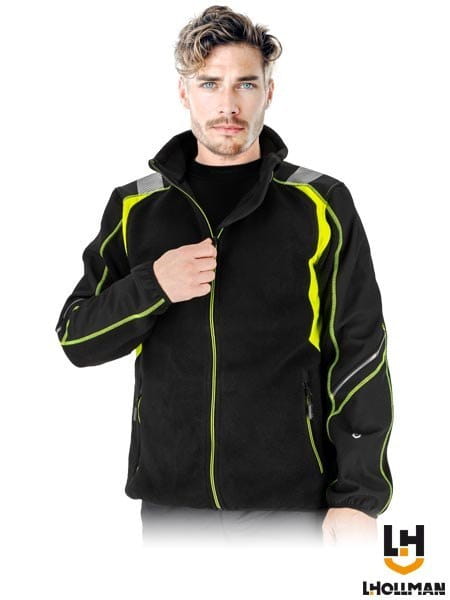 Bluza Męska Polarowa ODBLASKOWA rękawy Softshell ODDYCHAJĄCA TAYGER BY