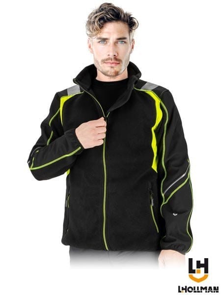 Bluza Męska Polarowa ODBLASKOWA rękawy Softshell ODDYCHAJĄCA TAYGER BY