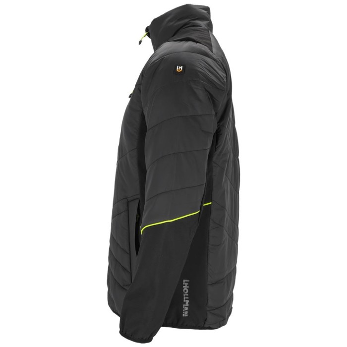 Kurtka męska PRZEJŚCIOWA hybrydowa SOFTSHELL pikowana ODBLASKI ADGER B