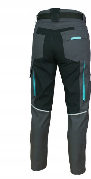 Spodnie robocze damskie ELASTYCZNE do pasa CLASSIC Stretch Women grey r. 48