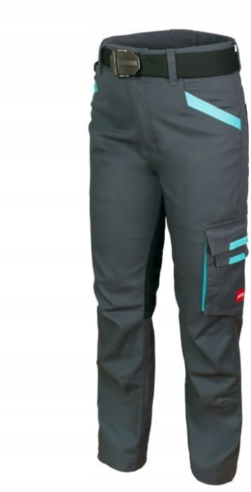 Spodnie robocze damskie ELASTYCZNE do pasa CLASSIC Stretch Women grey r. 36