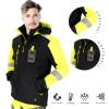 Kurtka SOFTSHELL męska Ostrzegawcza ELASTYCZNA Kaptur odpinany RAUT-SH