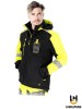 Kurtka SOFTSHELL męska Ostrzegawcza ELASTYCZNA Kaptur odpinany RAUT-SH