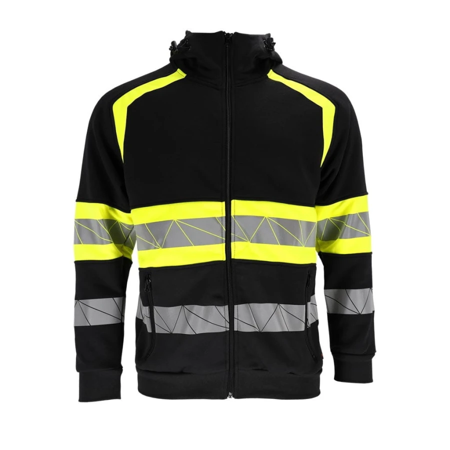 Bluza męska z KAPTUREM ODBLASKOWA sportowa BAWEŁA 80% ochronna Rautex-DS