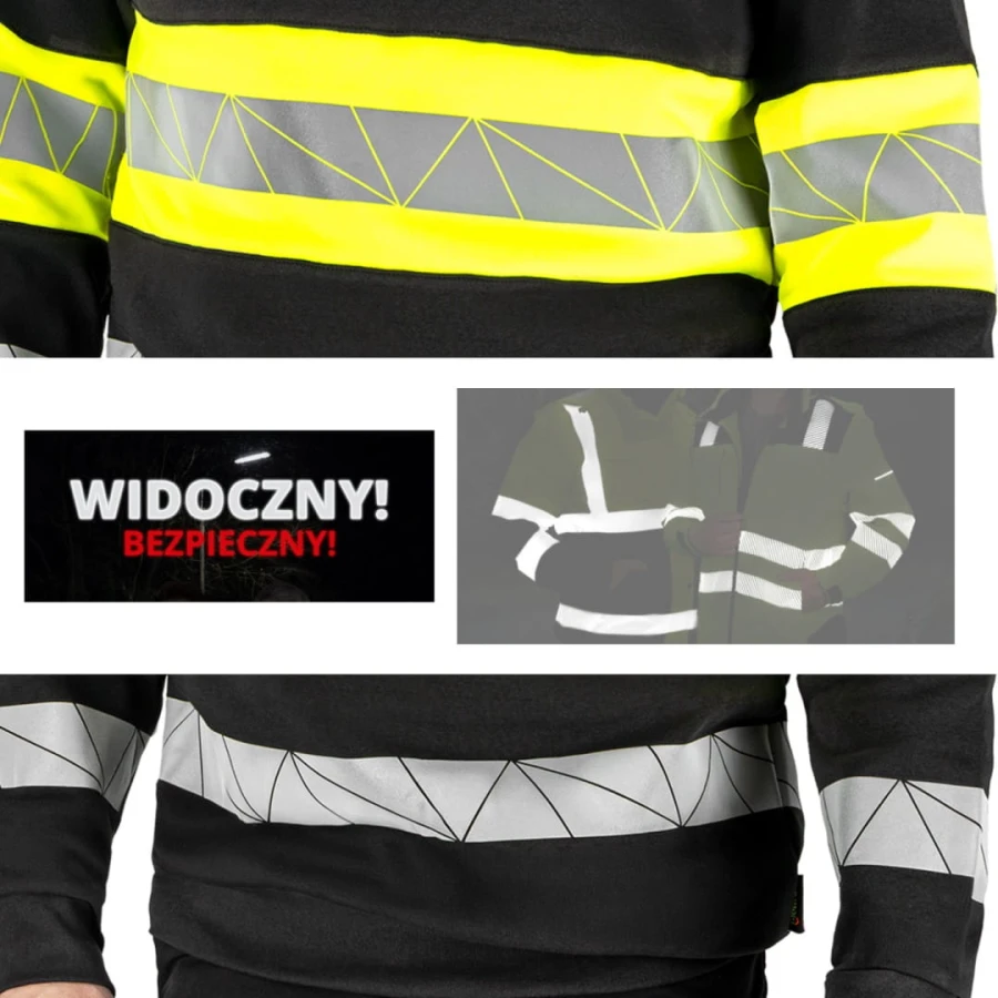 Bluza męska elemnty ODBLASKOWE sportowa BAWEŁA 80% ochronna Rautex-s