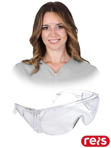 Okulary GOGLE ochronne przeciwodpryskowe transparentne GOG-ICER-T