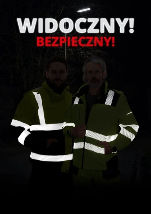 Bluza z polaru, ostrzegawcza z kapturem Reis LUMINO YELLOW
