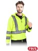 Bluza z polaru, ostrzegawcza z kapturem Reis LUMINO YELLOW