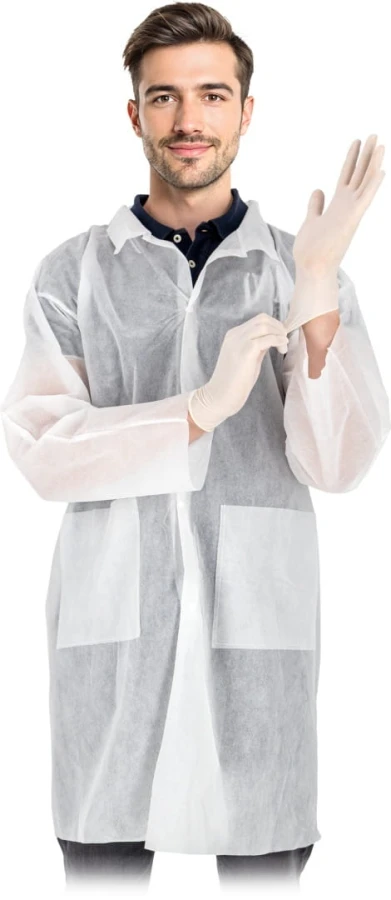 Fartuch laboratoryjny ochronny z polipropylenu Reis FLAP B