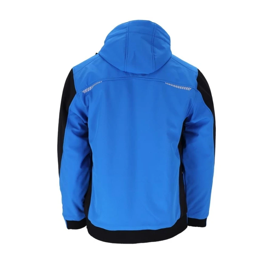 Kurtka ocieplana męska 3 warstwowy SOFTSHELL kaptur odblaski TORNADO NB