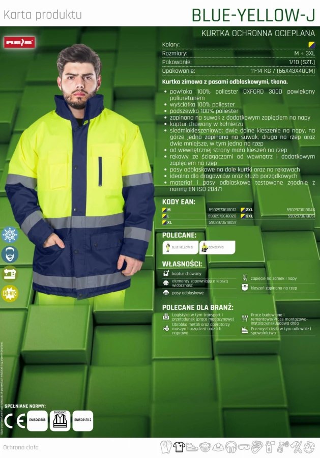 KURTKA OCHRONNA OCIEPLANA
