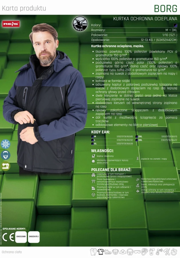 KURTKA OCHRONNA OCIEPLANA REIS
