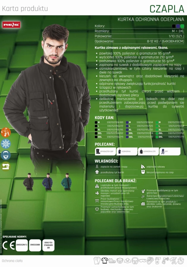 KURTKA OCHRONNA OCIEPLANA