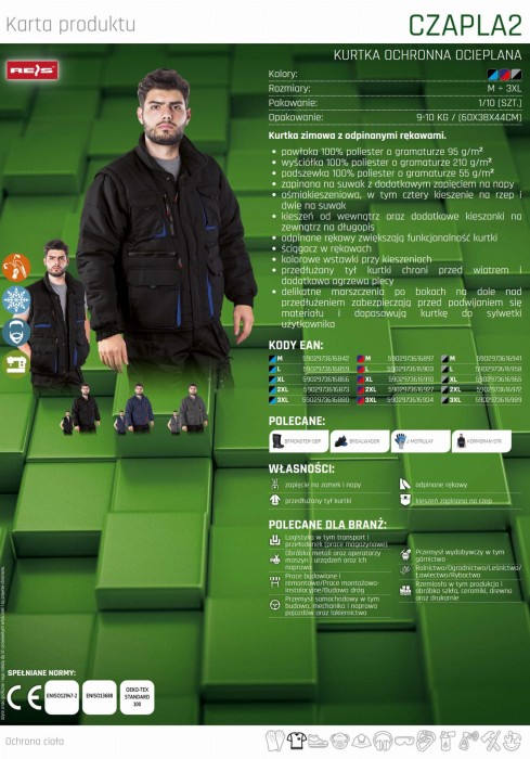 KURTKA OCHRONNA OCIEPLANA