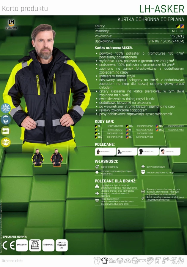 KURTKA OCHRONNA OCIEPLANA