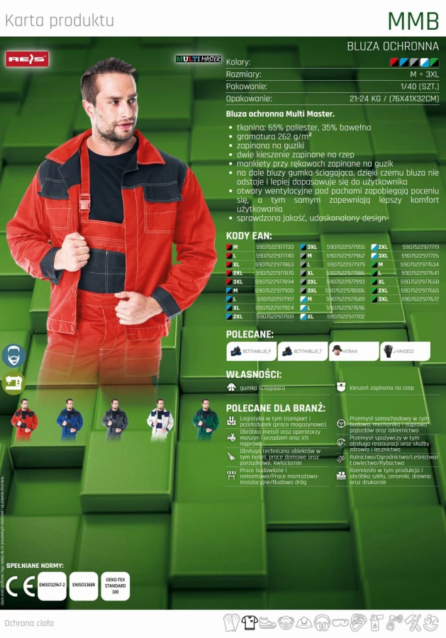 Bluza kurtka robocza męska ochronna Multi Master przewiewna MMB SB