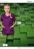 Bluza koszula damska medyczna kosmetyczna krótki rękaw OSSIA-J