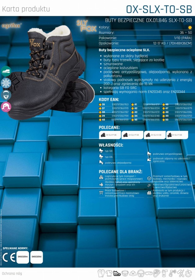 BUTY BEZPIECZNE OX.01.846 SLX-TO-SB