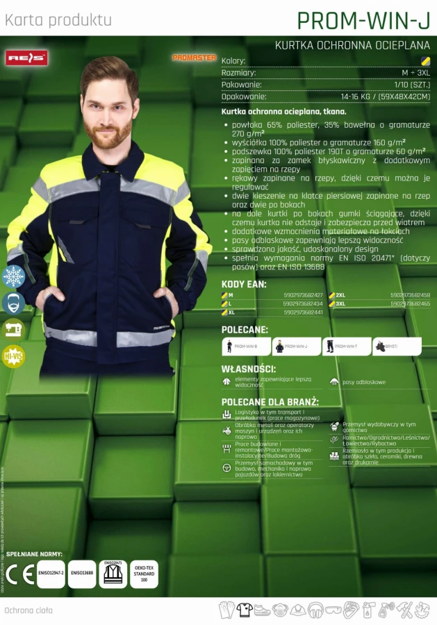 KURTKA OCHRONNA OCIEPLANA