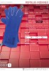 Rękawice ROBOCZE TRUDNOPALNE ze skóry bydlęcej BLUE-INDIANEX r. 11 - XXL