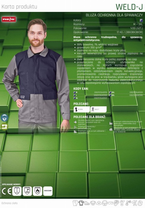 BLUZA OCHRONNA DLA SPAWACZY