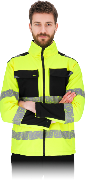 Kurtka ostrzegawcza softshell DLA DROGOWCÓW LH PRIZMAT-SH YB